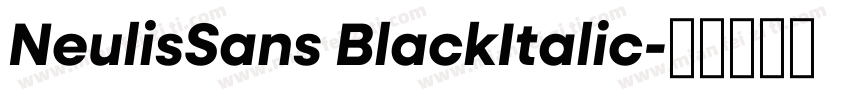 NeulisSans BlackItalic字体转换